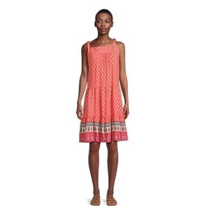 Beachlunchlounge Orange Patterned Dress